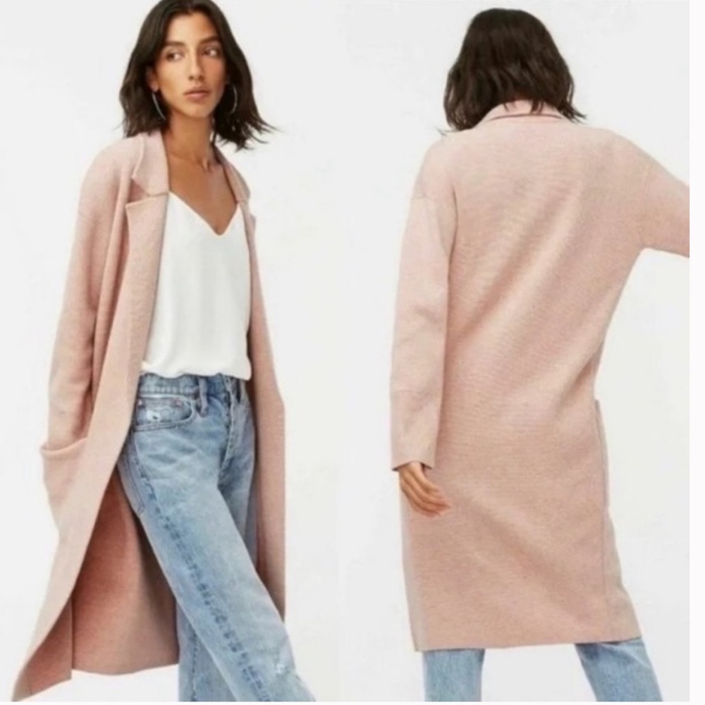J crew ella open long pink cardigan XXS
